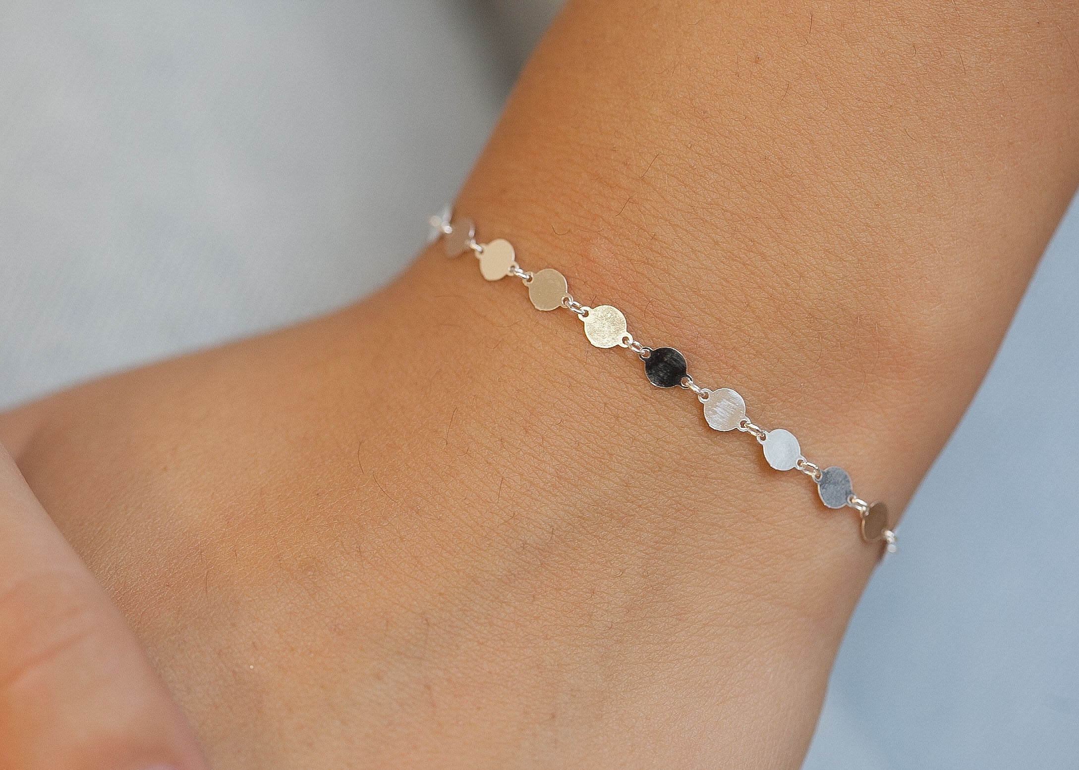 Armband Plättchen Münzen Boho aus Silber | Shop Nory