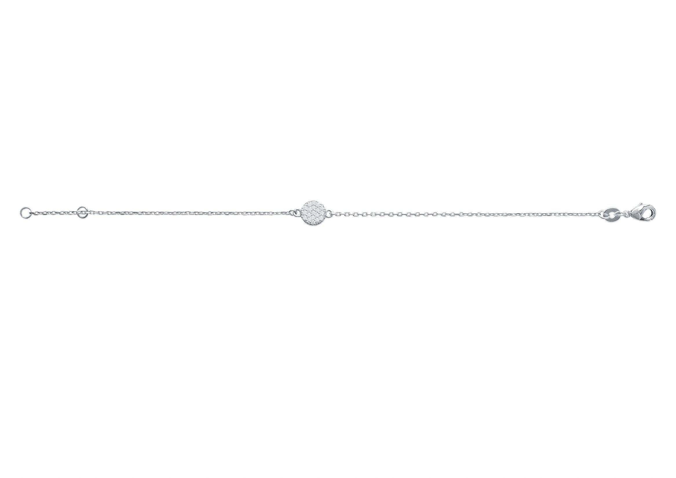 Silbernes Armband mit Zirkonia-Plättchen – Eleganz und funkelnder Glanz | Shop Nory