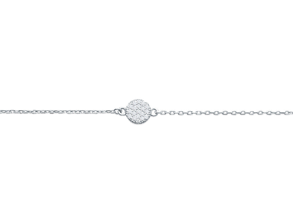 Silbernes Armband mit Zirkonia-Plättchen – Eleganz und funkelnder Glanz | Shop Nory