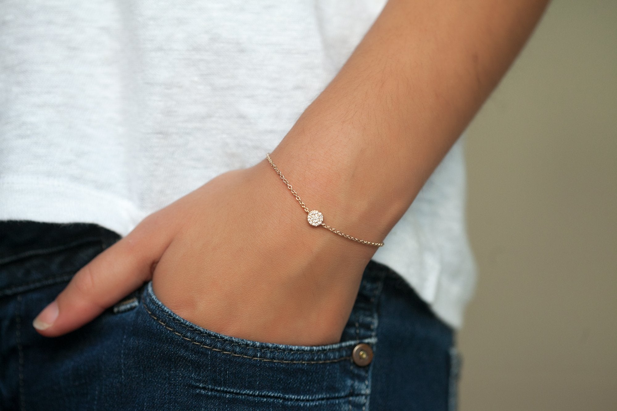 Armband Zirkoniaplättchen - 16K vergoldet | Shop Nory