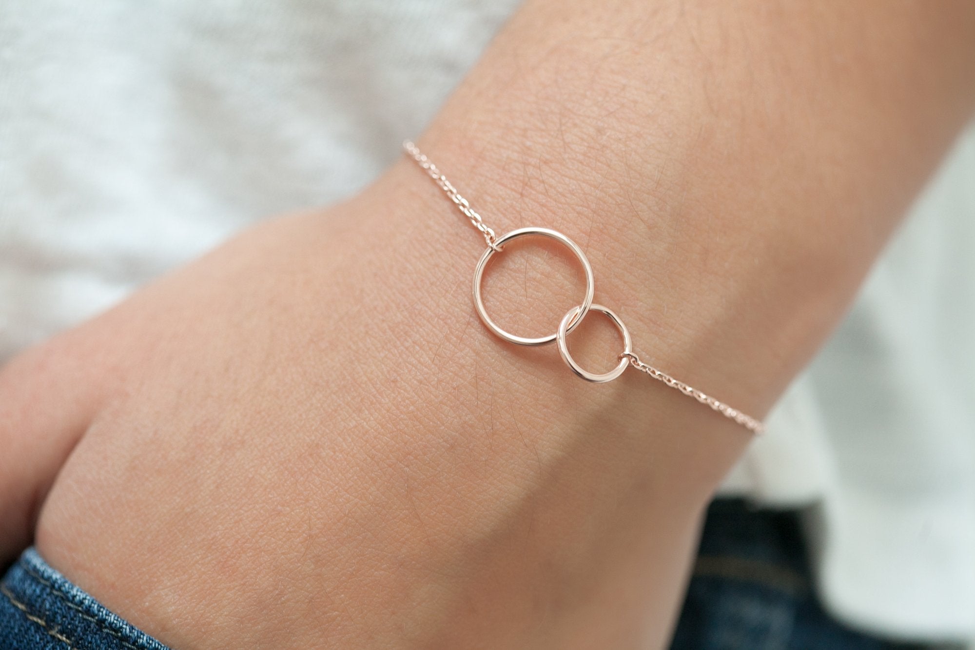 Armband mit Ringen | 16K roségoldplattiert | Shop Nory