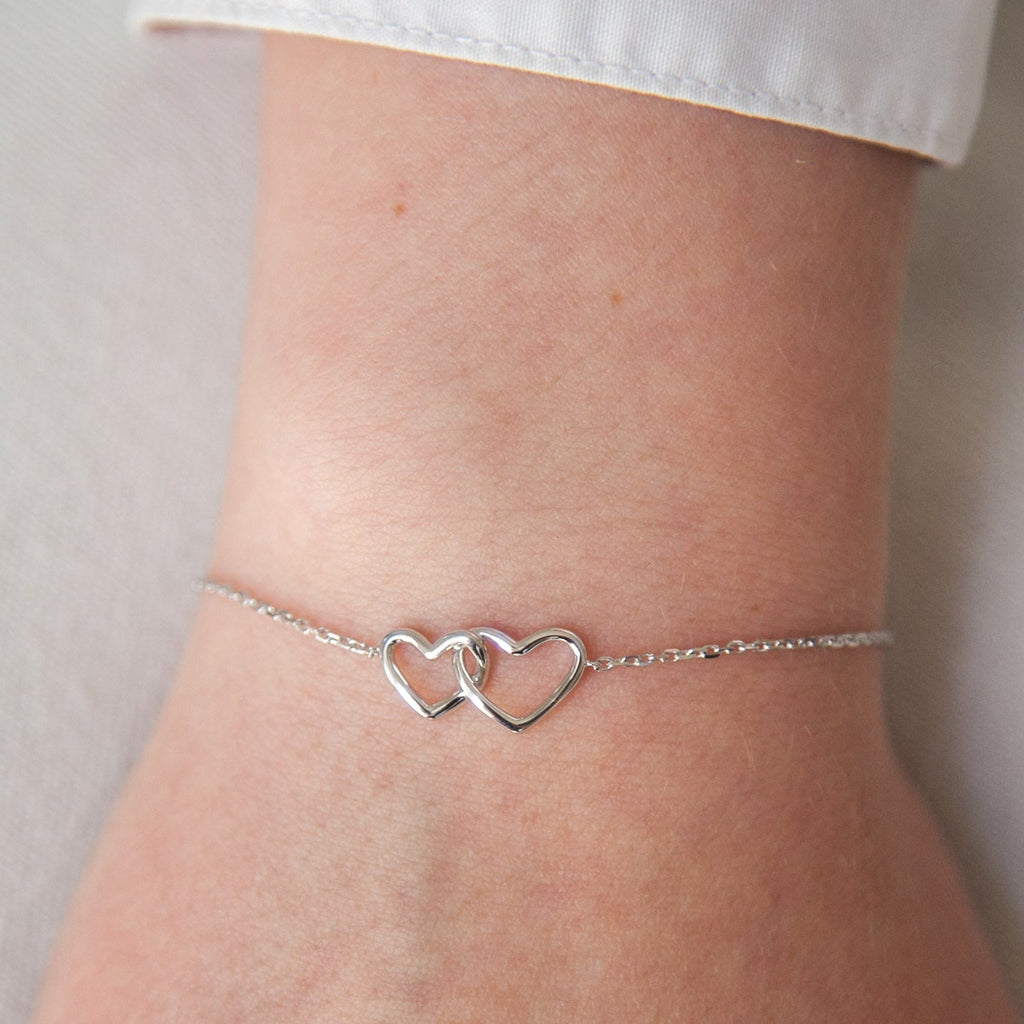 Armband 2 Herzen 925 Silber | Shop Nory