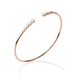 Armreif mit Zirkoniasteinen Rosévergoldet, Offener Armreif | Shop Nory