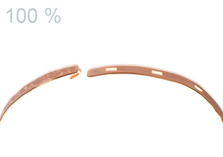 Rosévergoldeter Armreif mit gehämmertem Design – zeitlose Eleganz | Shop Nory