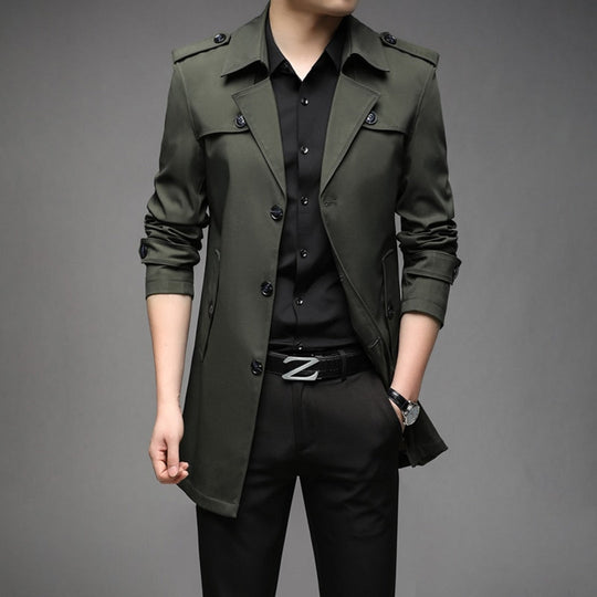 Herren Stilvoller Trenchcoat - Wasserdicht & Winddicht