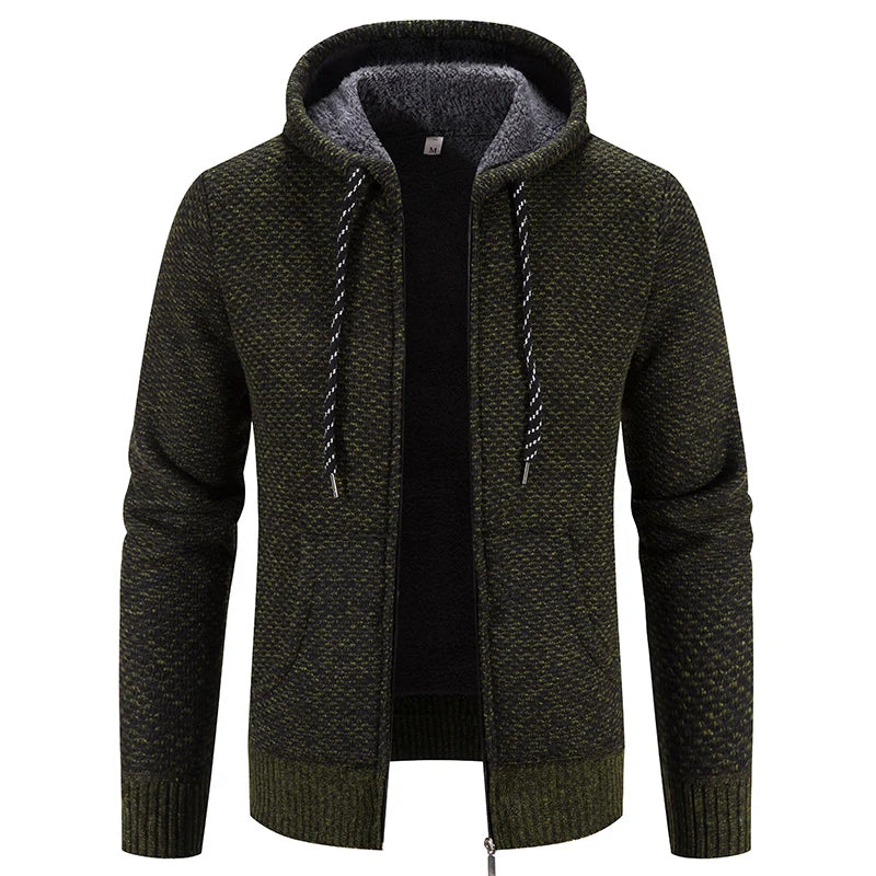 ShopNory - Lässige Herbst Strickjacke mit Kapuze für Männer