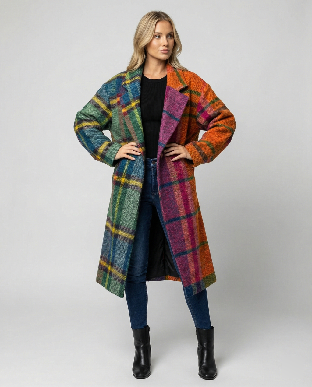 Herren Mantel Lang | Oversized Wintermantel mit Notch-Lapel & Taschen