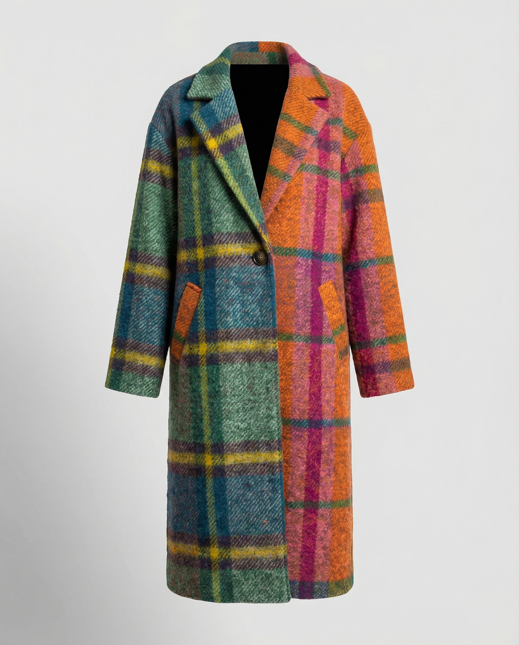 Herren Mantel Lang | Oversized Wintermantel mit Notch-Lapel & Taschen