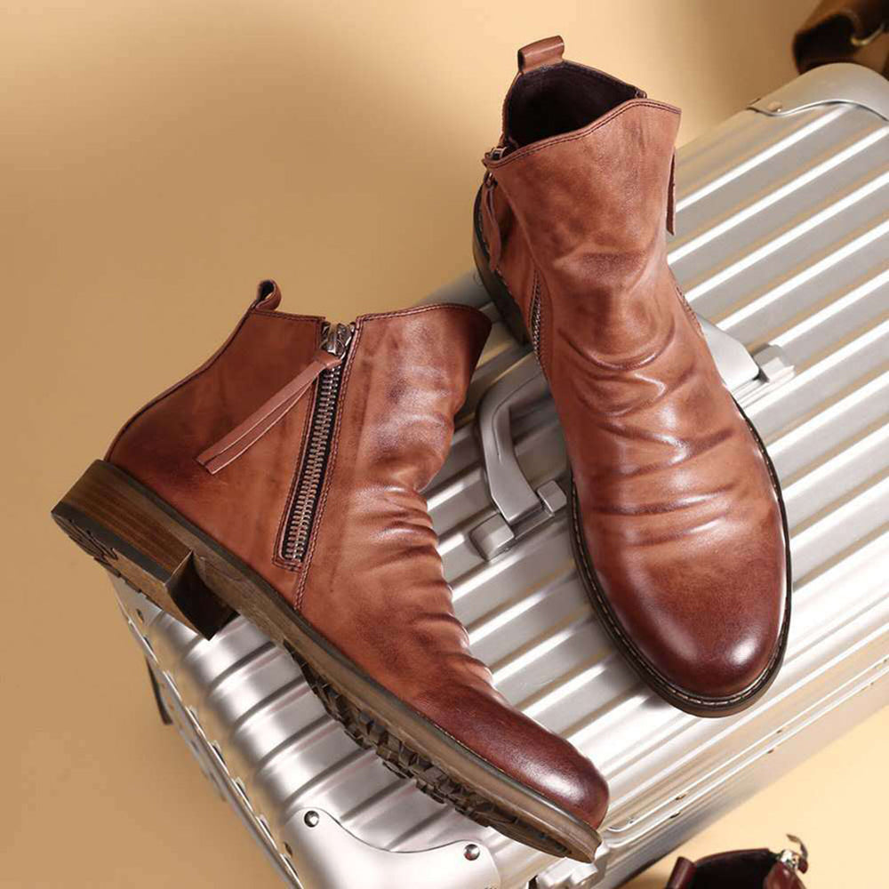Lässige Herbst Stilvolle Stiefel mit Reißverschluss für Männer