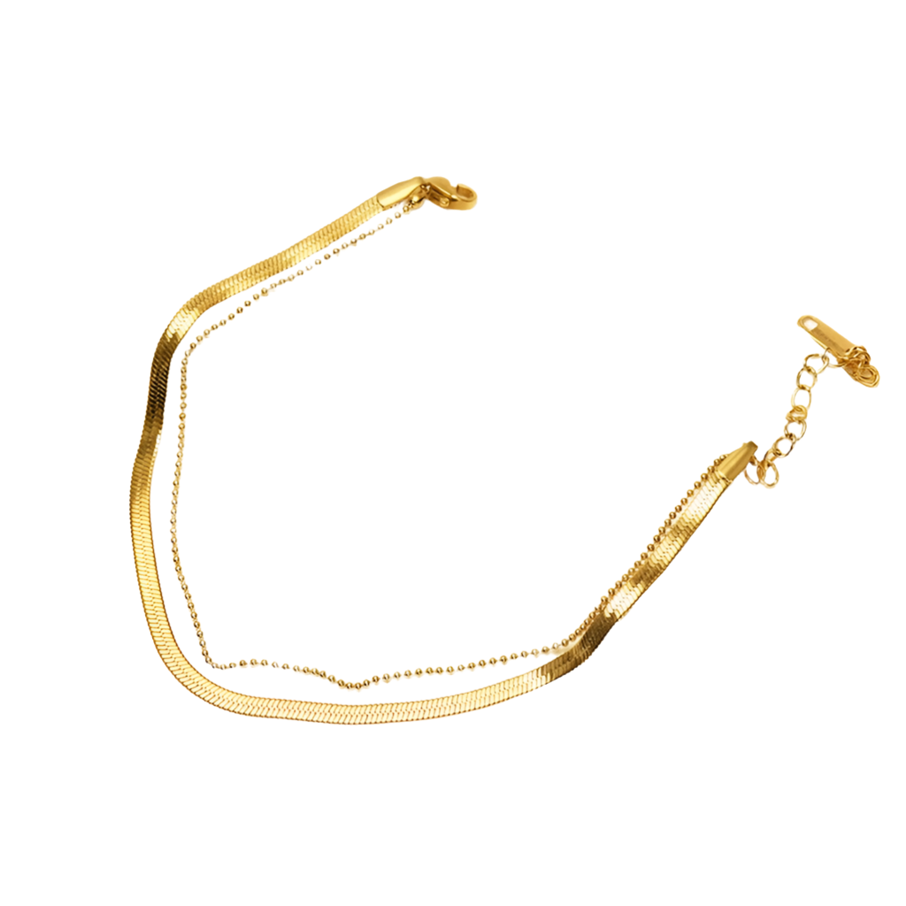 Fusskette "Ela" gold in Edelstahl - 18k vergoldet | Shop Nory