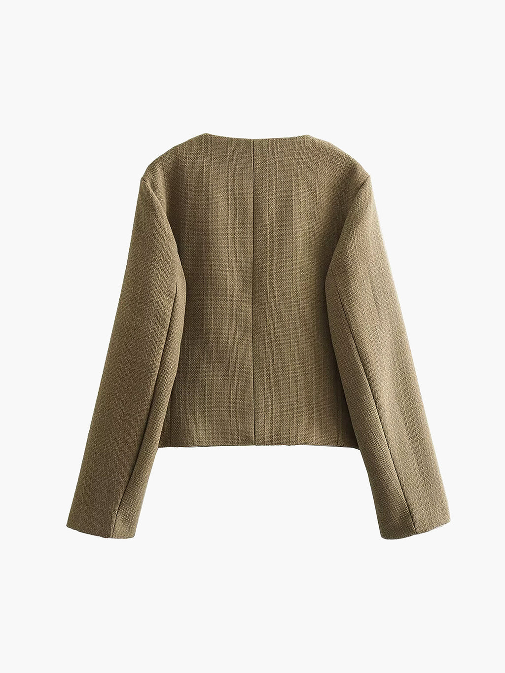 Button Tweed Jacke