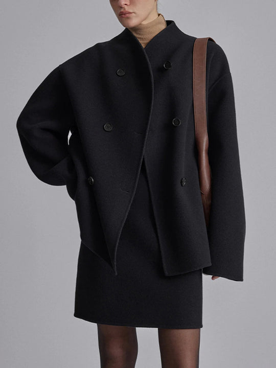 Stilvolle und Bequeme Oversized Damenjacke mit Knopfverschluss