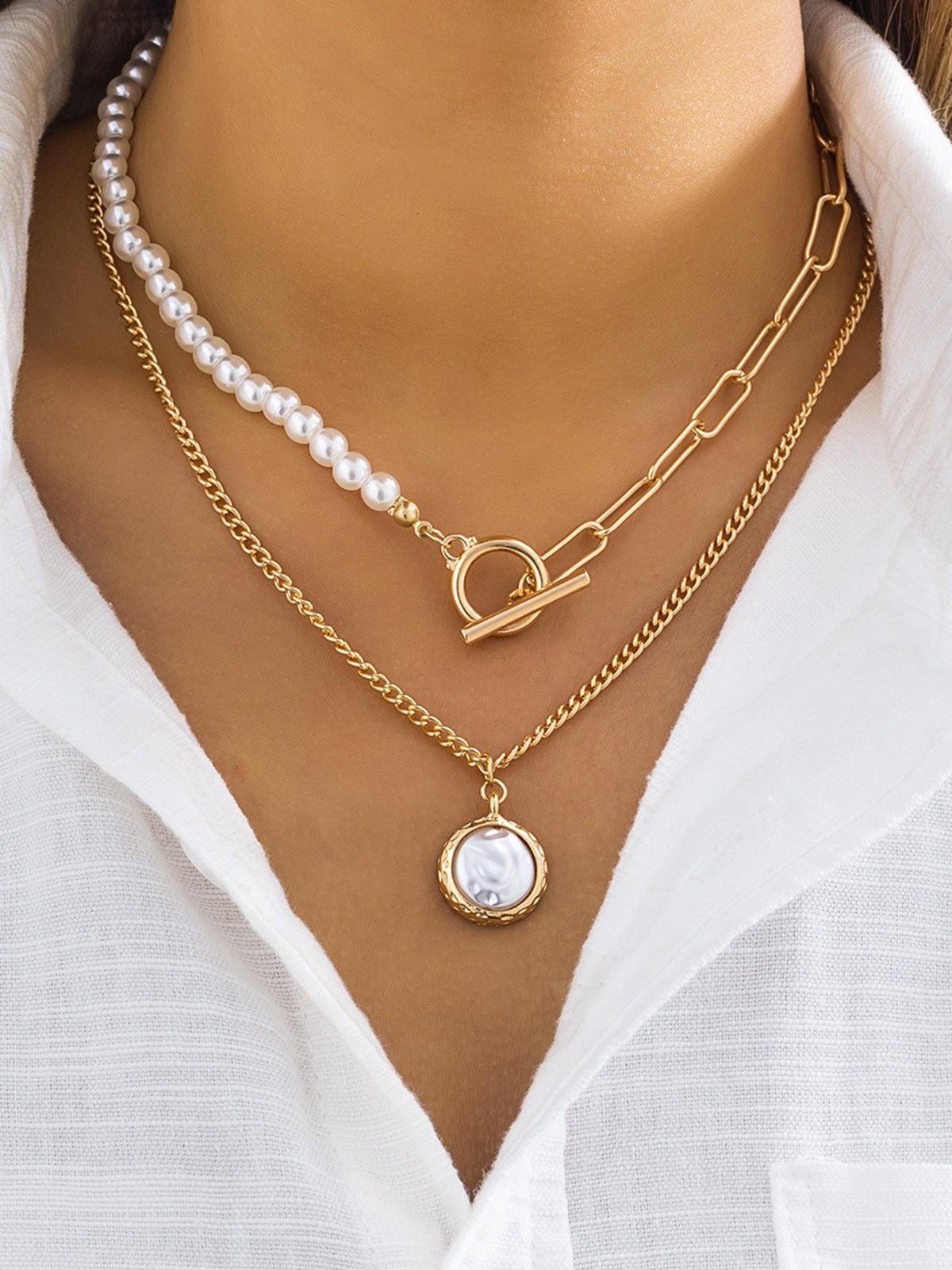 Faux Perlen Schmuck Halskette