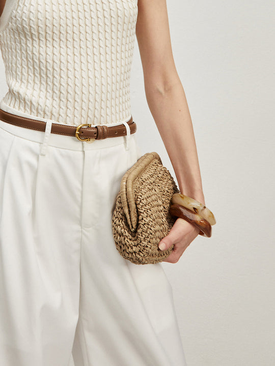 Stroh Clutch Bag