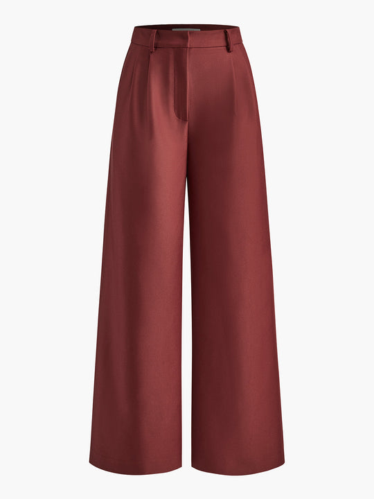 Elegante Hose mit Weitem Bein Ohne Gürtel