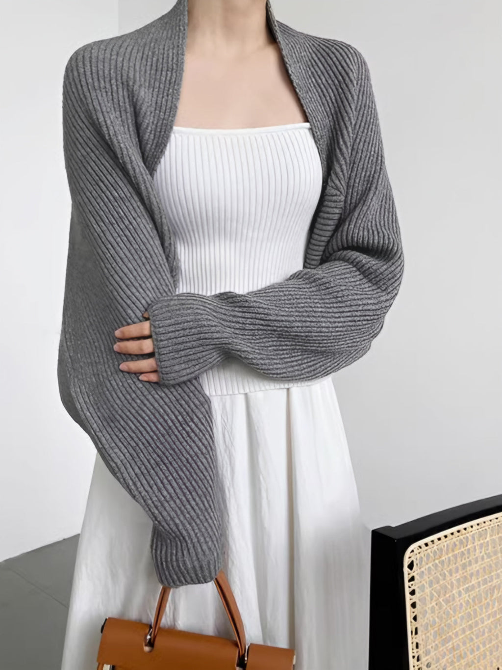 Strick Bolero mit Langen Ärmeln Weich und Modern Perfekt für Layering