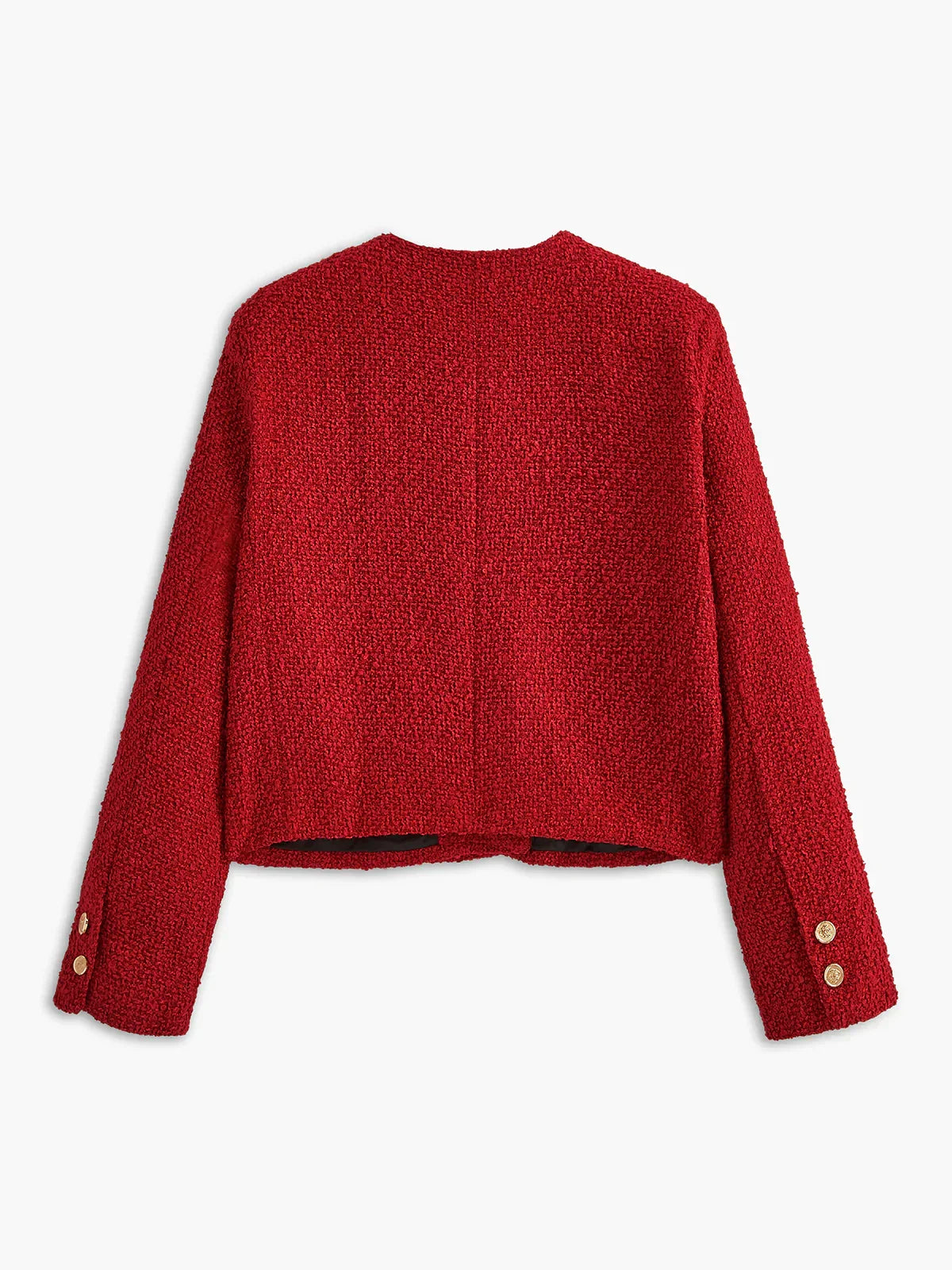 Button Tweed Jacke