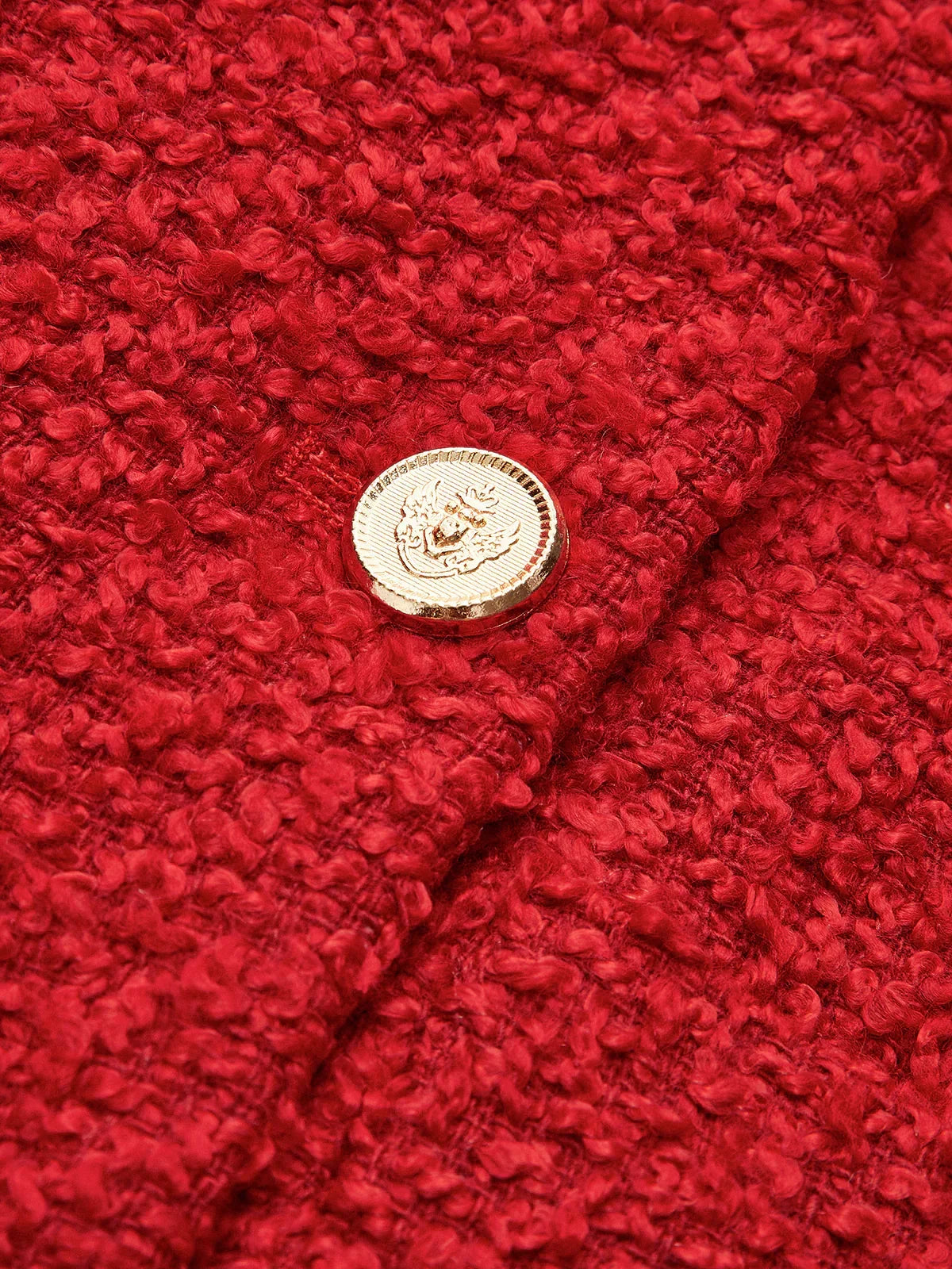 Button Tweed Jacke