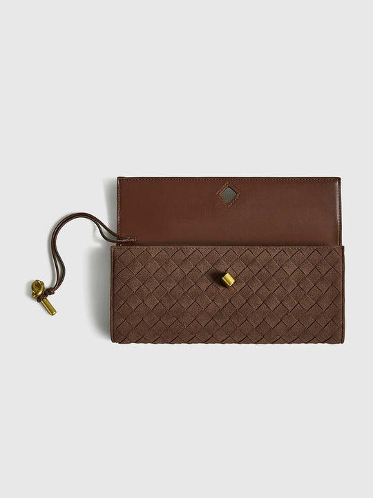 Elegante Braune GewShopnoryte Clutch