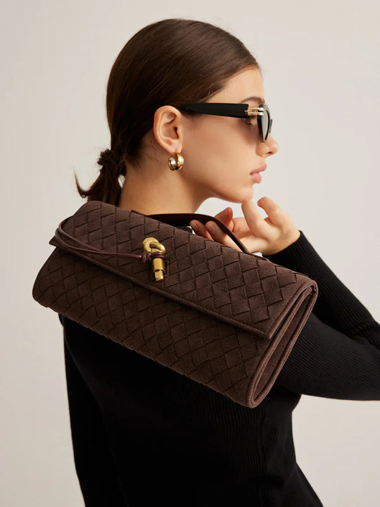 Elegante Braune GewShopnoryte Clutch