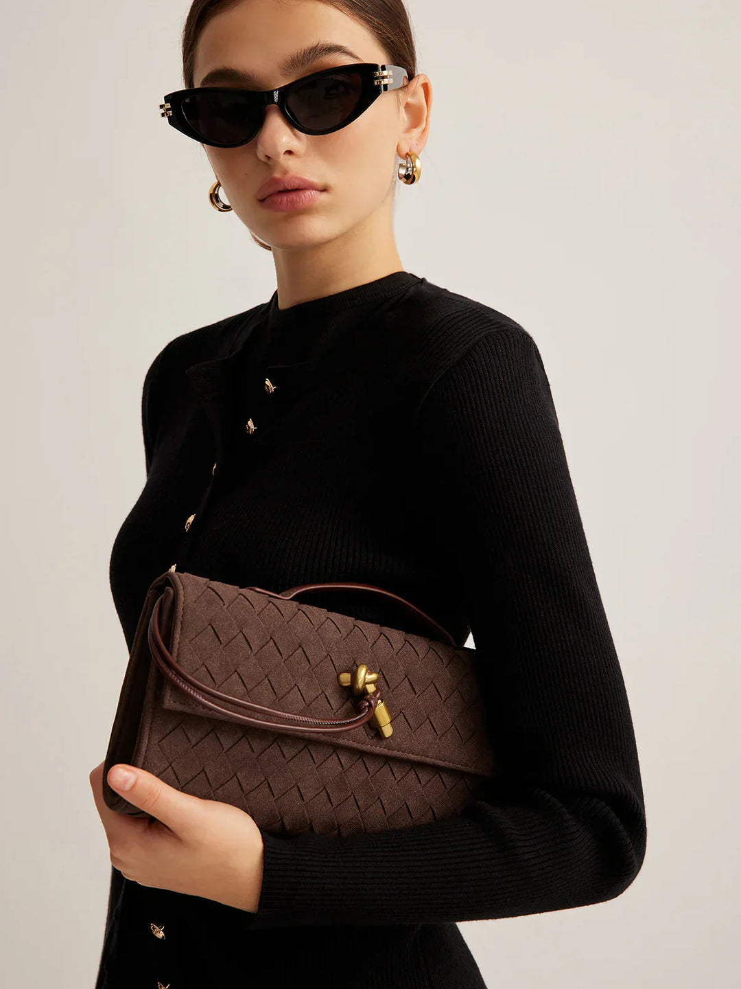 Elegante Braune GewShopnoryte Clutch