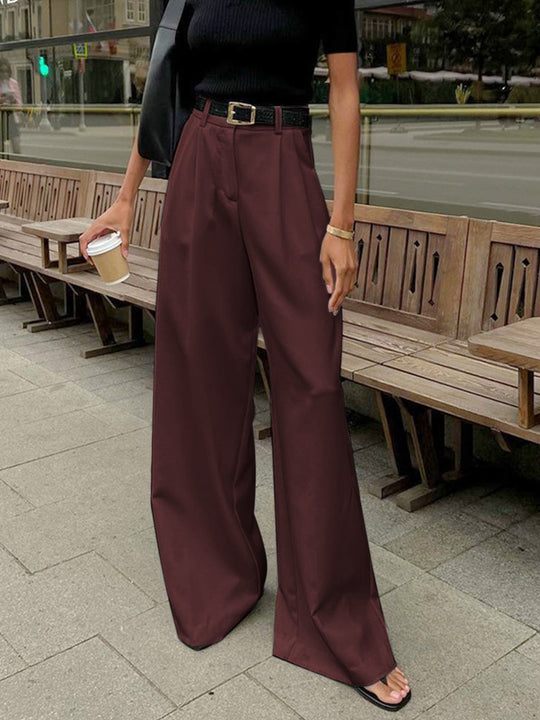 Elegante Hose mit Weitem Bein Ohne Gürtel