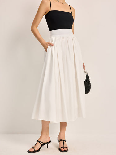 Eleganter A-Linien Plissee Rock