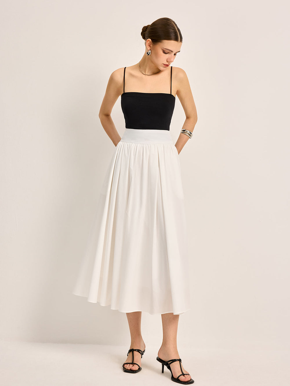 Eleganter A-Linien Plissee Rock