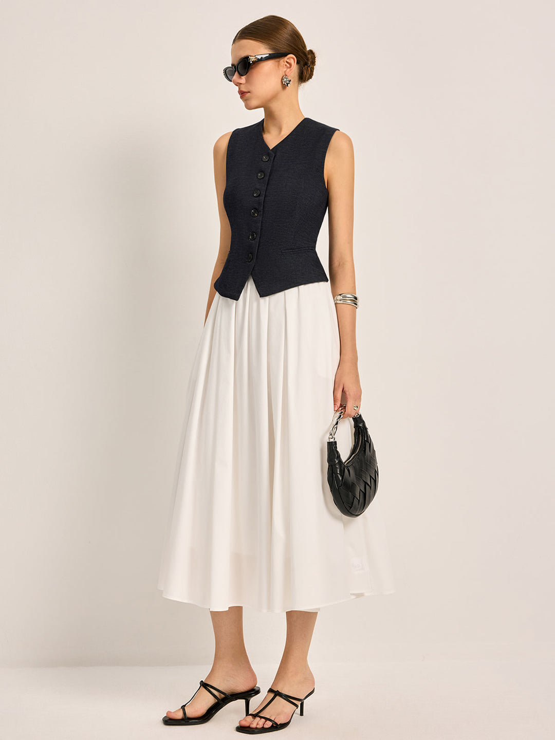 Eleganter A-Linien Plissee Rock