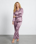 Elegantes Damen Satin-Pyjamaset