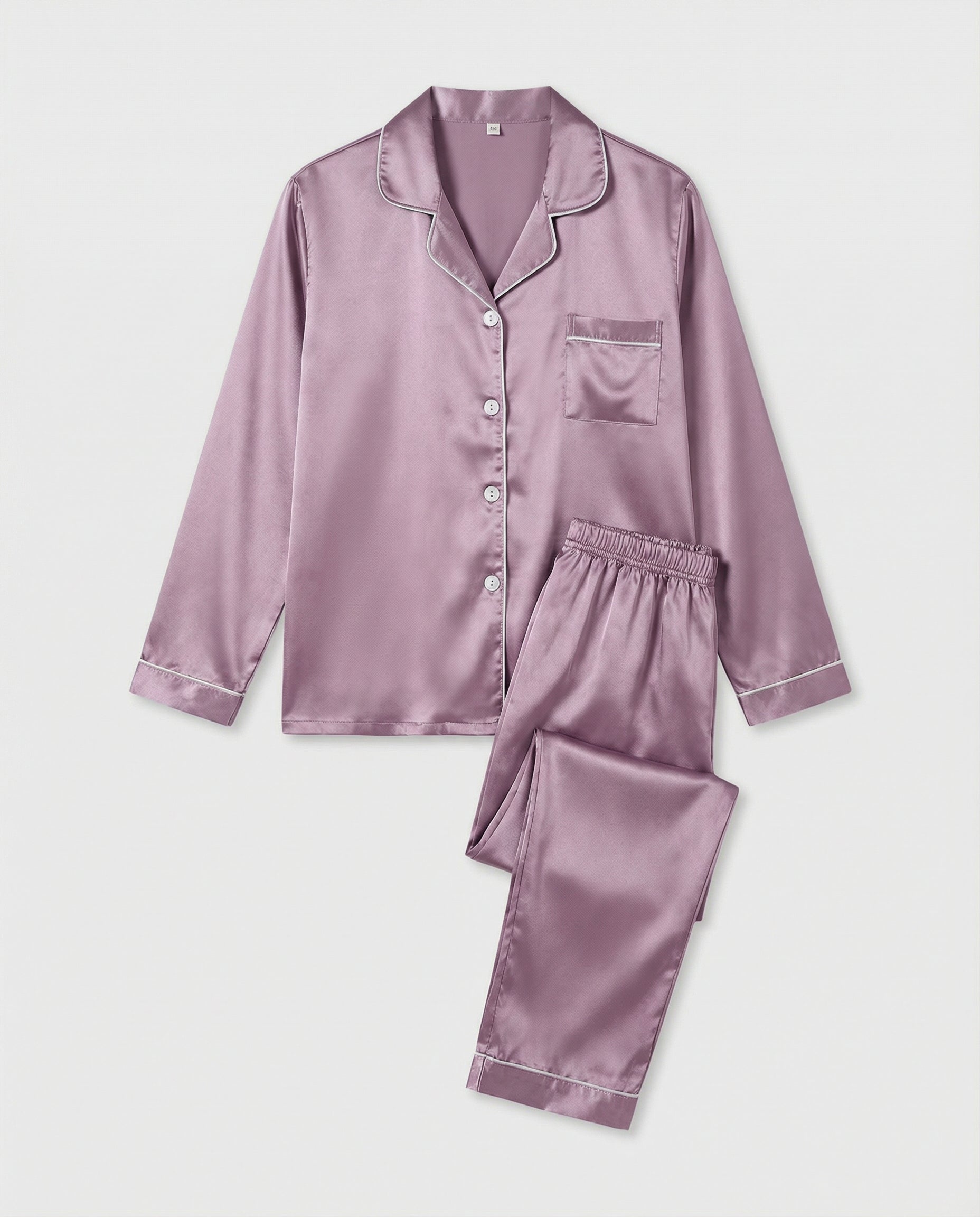 Elegantes Damen Satin-Pyjamaset