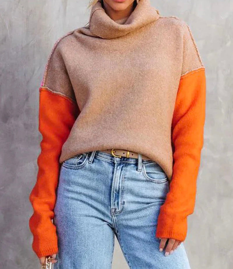 Schöner Colorblock Pullover