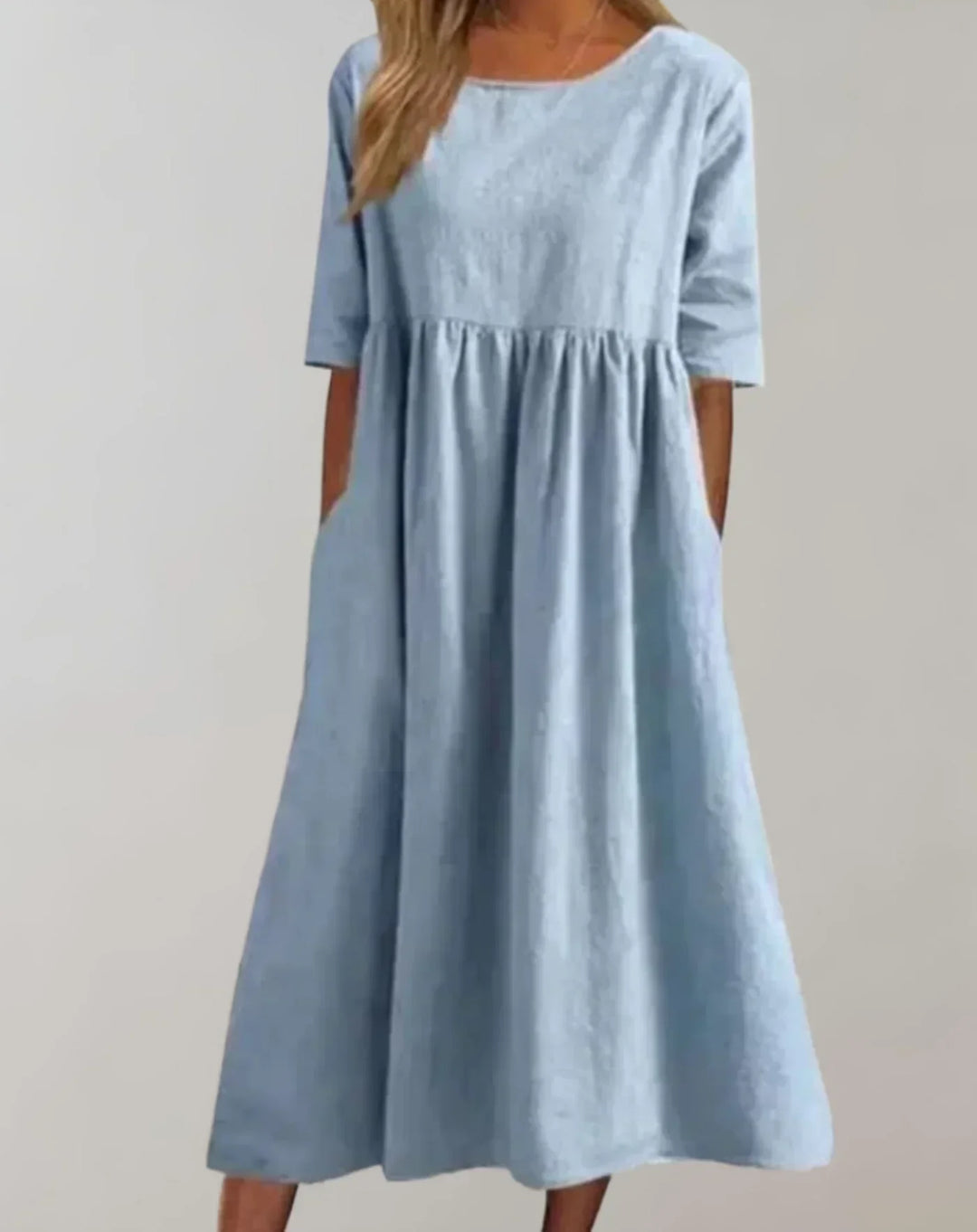 Locker Sitzendes Baumwollkleid