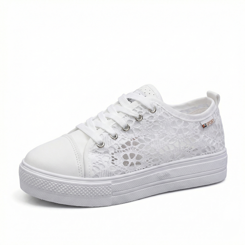 Stylische Niedrig Geschnittene Schnürsneakers mit Seitlichen Details und Sicherer Passform