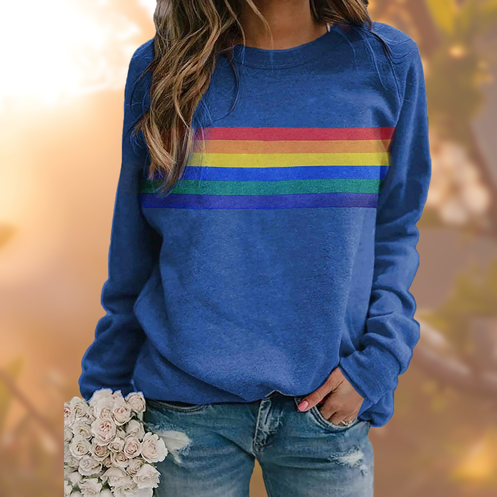ShopNory - Weicher Pullover mit Regenbogenmuster
