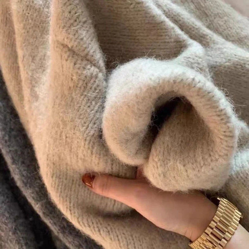 Cardigan Übergröße Strick Offene Front Weich und Bequem