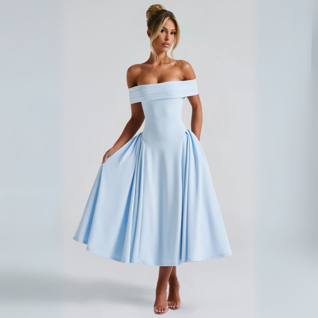 Midi-Kleid Elegant Blau