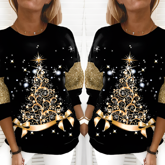 Weihnachts-Pullover mit Tannenbaum