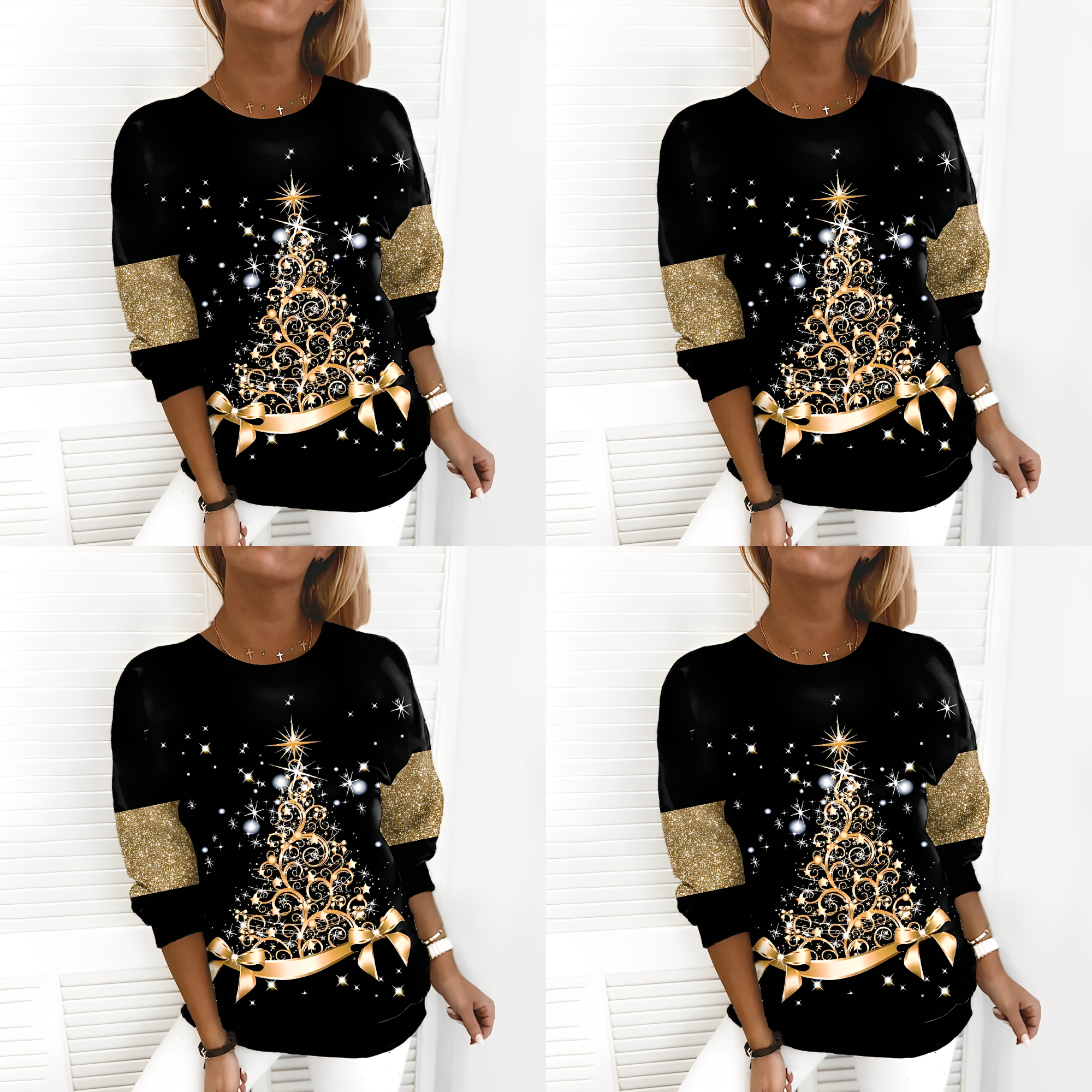 Weihnachts-Pullover mit Tannenbaum