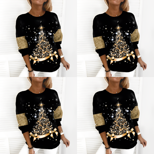 Weihnachts-Pullover mit Tannenbaum
