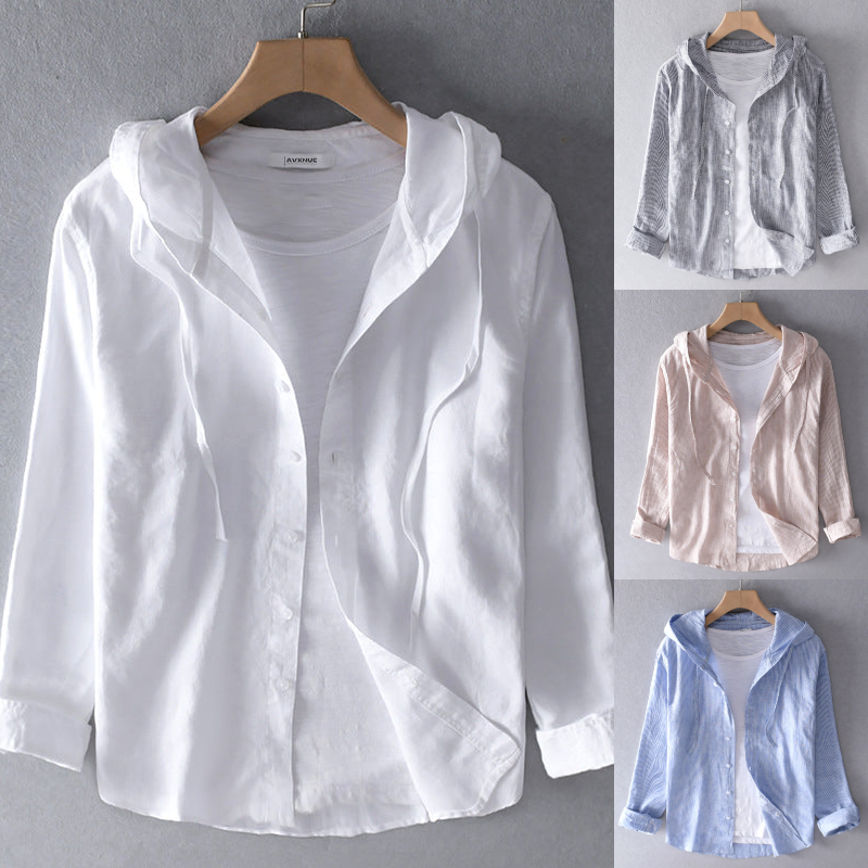 Damen Luftige Weiche Bluse mit Kapuze Taschen