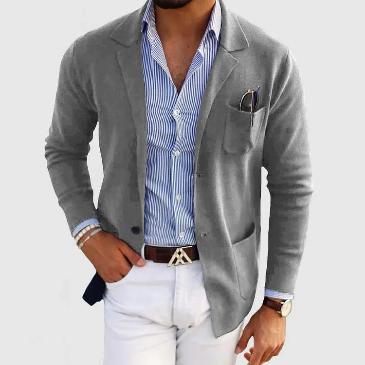ShopNory Herren Blazer mit Reverskragen und Fronttaschen