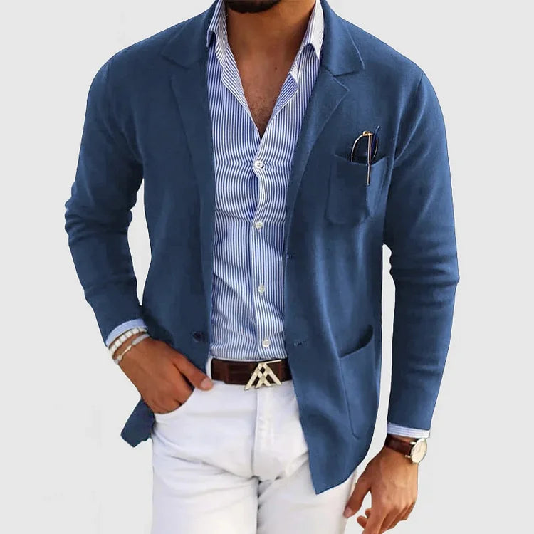ShopNory Herren Blazer mit Reverskragen und Fronttaschen