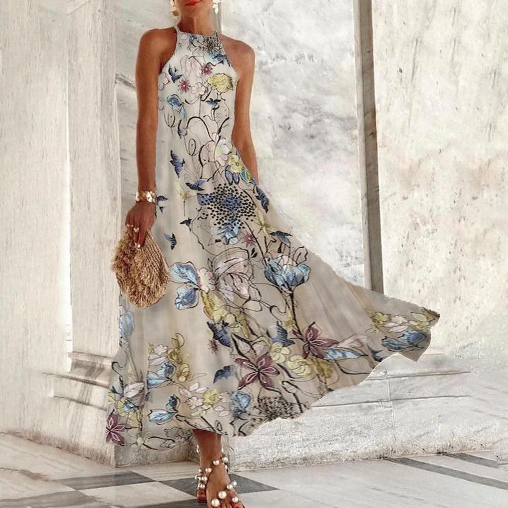 Shopnory | Ärmelloses Maxikleid mit Halter