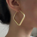 Große Quadrat Hoop Moderne Ohrringe | Shop Nory