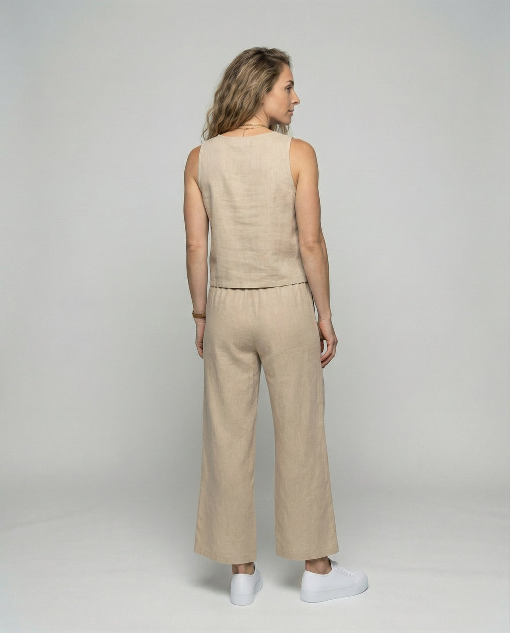 Stylisches und Zweiteiliges Leinen Set