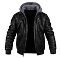 Klassische Leder-Winterjacke
