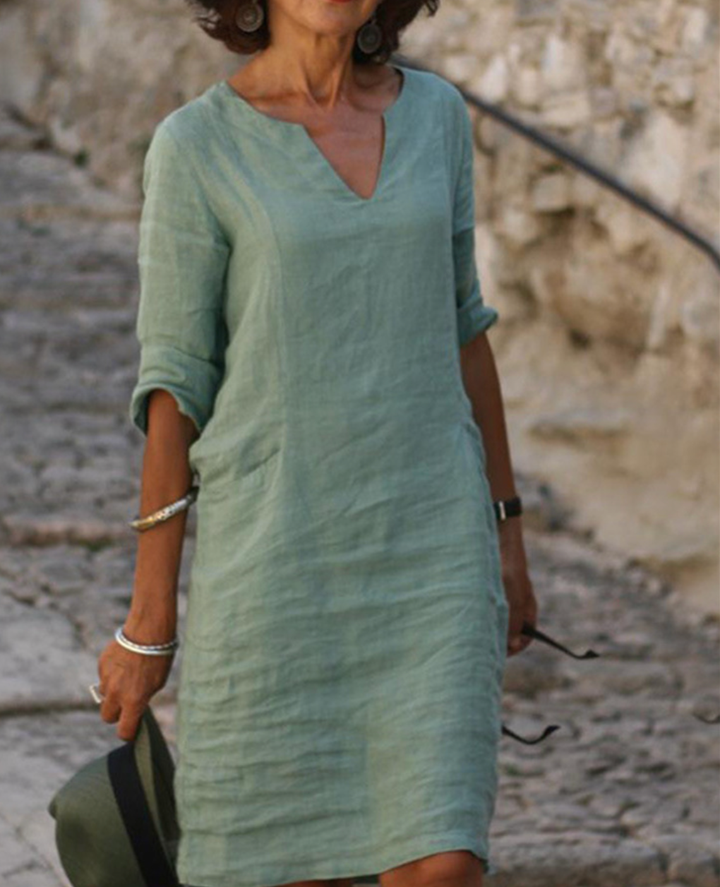 Schickes Dreiviertelärmelkleid für Damen