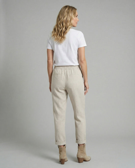 Lässige und Stylische Leinen Hose