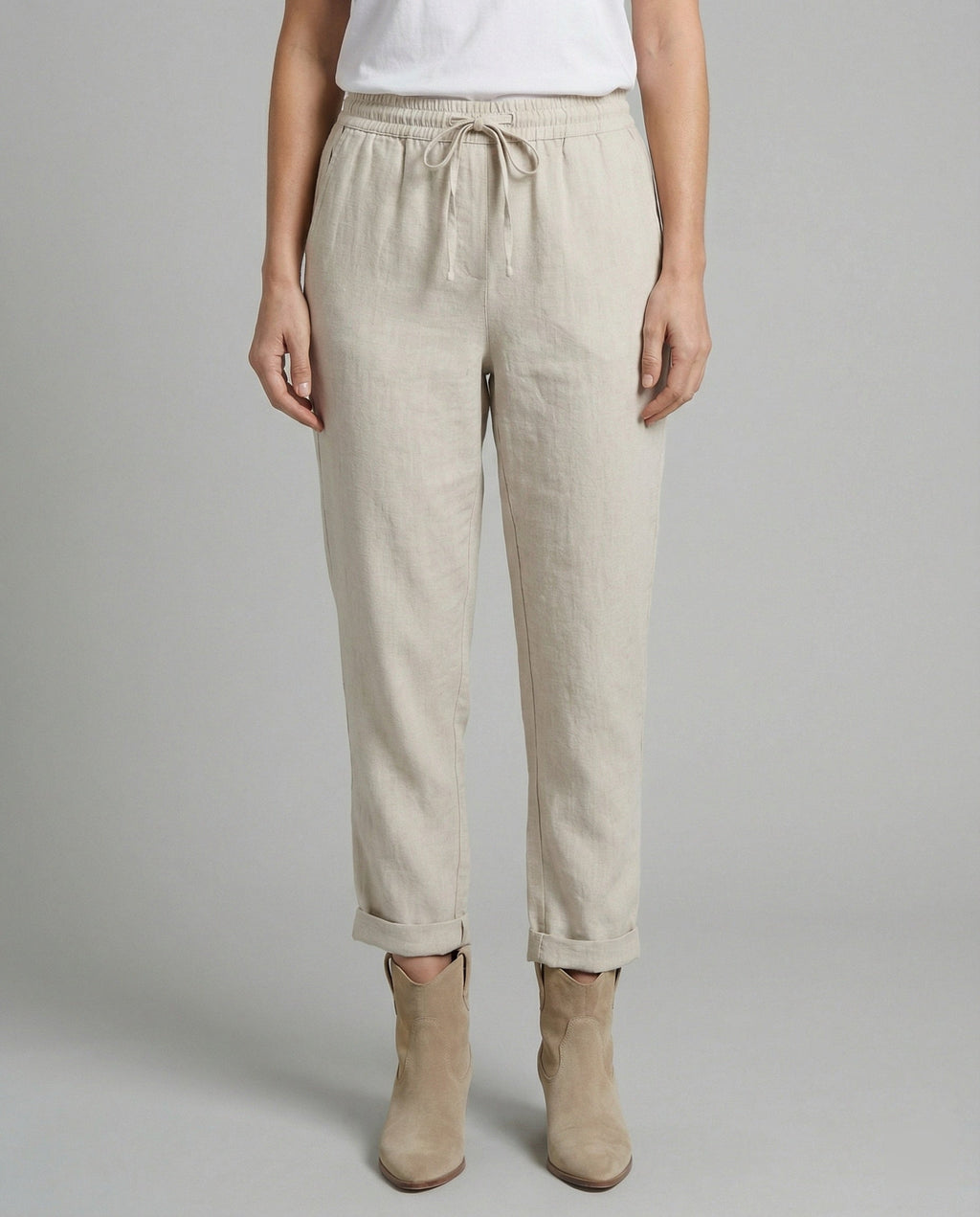Lässige und Stylische Leinen Hose